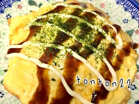 キャベツともやし炒めの薄焼き卵のせ☆